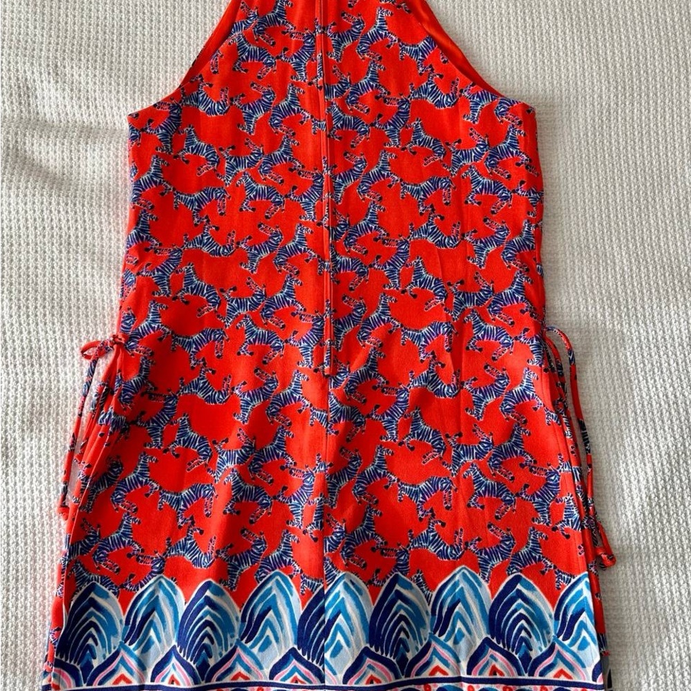 Lilly Pulitzer Pearl Romper Coral Heebee Zeebees (size:8) - Picture 6 of 7